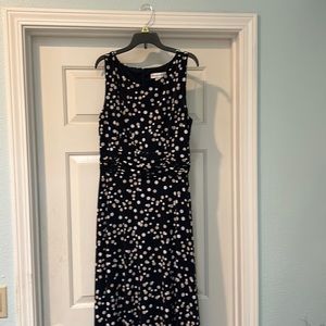 Christopher and Banks.  Sleeveless, back zipper, rushing at the waist. 8. Navy